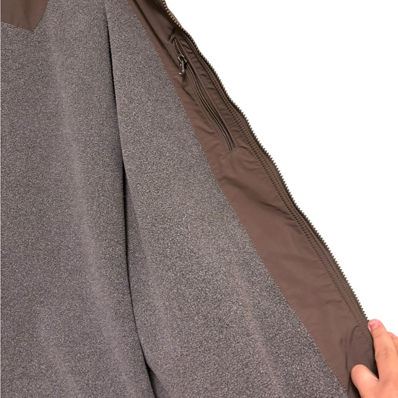 LL BEAN Men’s Taupe Brown Fleece Lined Zip Shelled Warm-Up Bomber Jacket Large - Picture 6 of 9